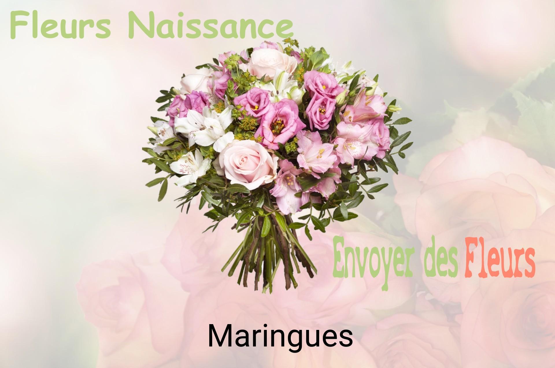 Bouquet de fleurs de naissance livré à Maringues