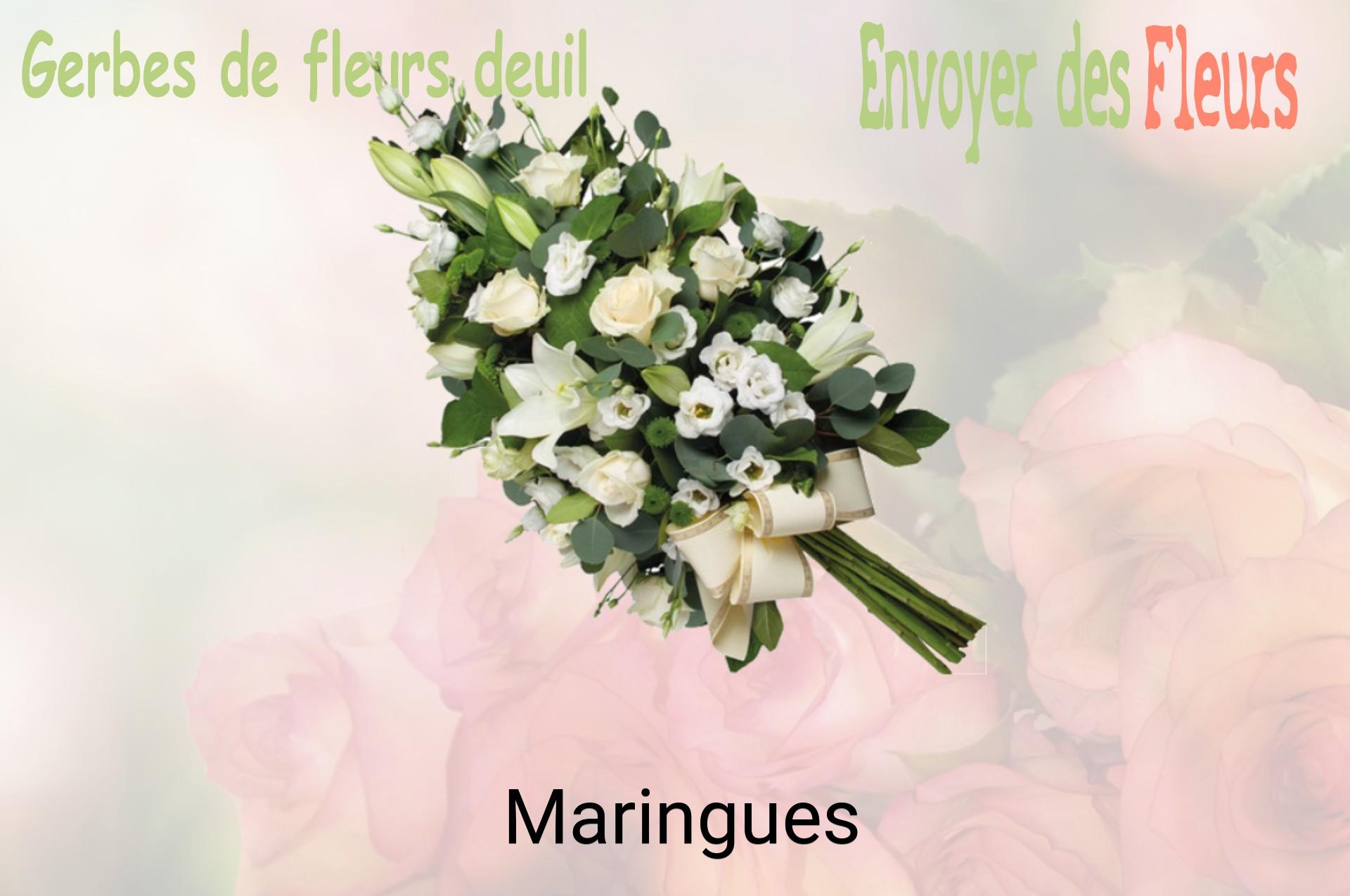 Gerbe de fleurs de deuil livrée à Maringues